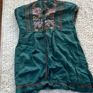 Johnny Was Workshop Teal Dress